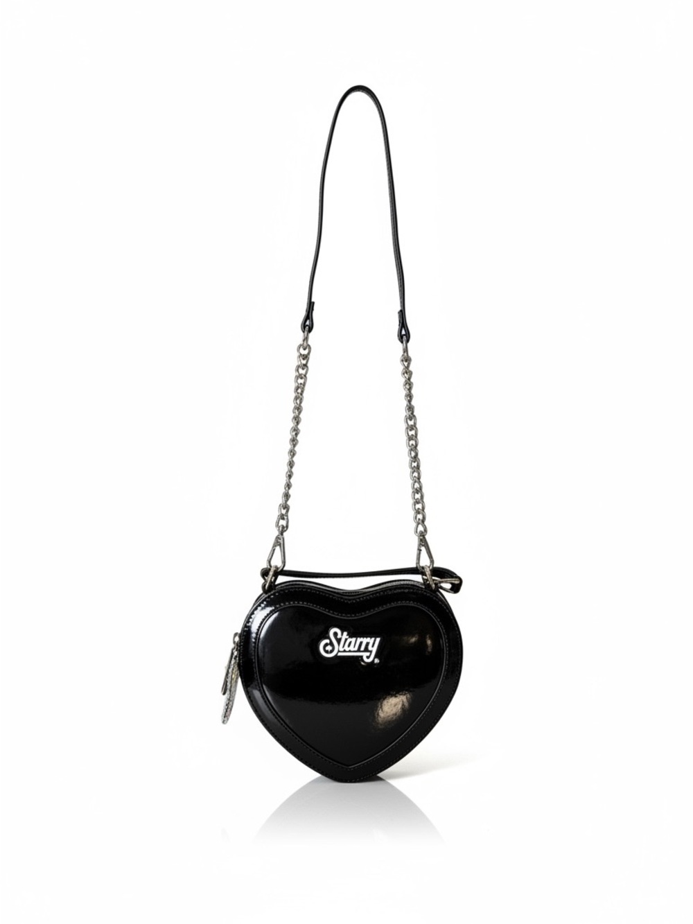 RARE Starry Black Heart Shaped Crossbody Bag with Original Charms